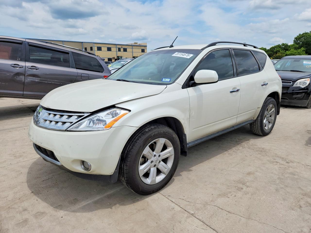 2007 Nissan Murano S White vin: JN8AZ08T47W505222