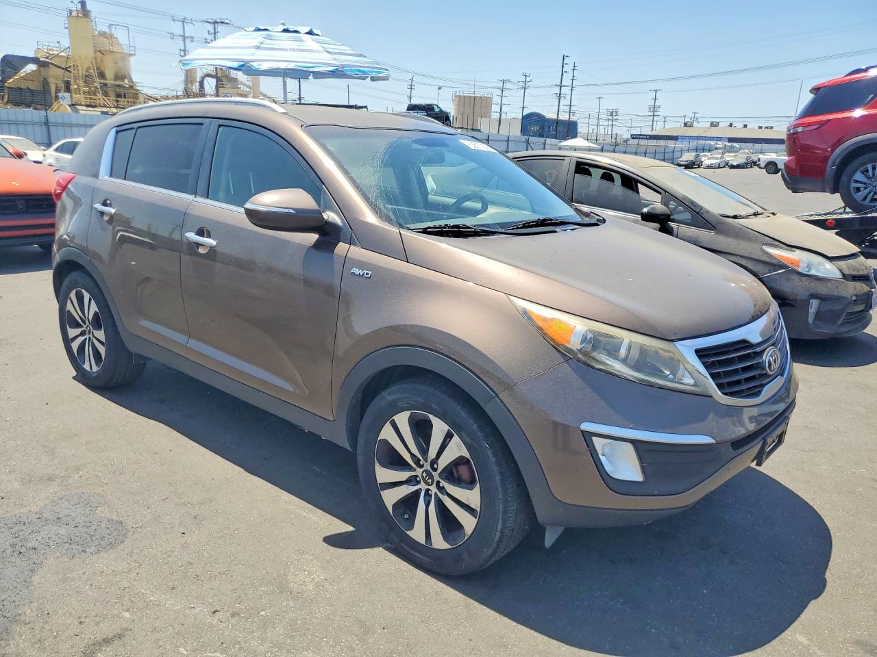 2013 Kia Sportage Ex Brown vin: KNDPCCA20D7372703