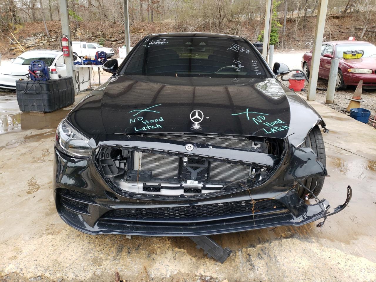2022 Mercedes-benz S 500 4matic Черный vin: W1K6G6DB3NA157811