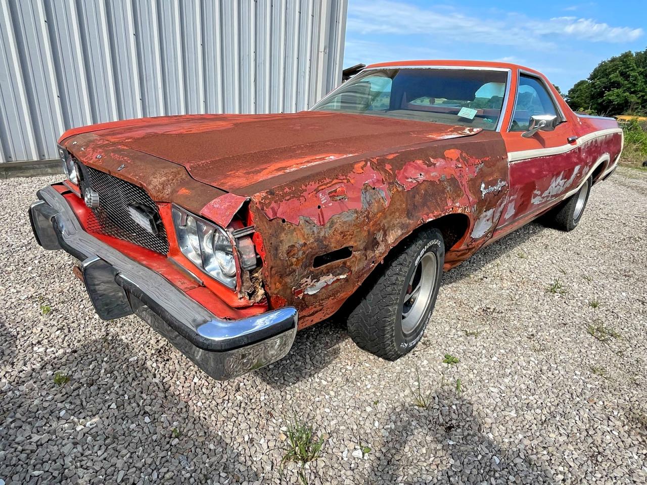 1973 Ford Ranchero Squire Red vin: 3A49N149648