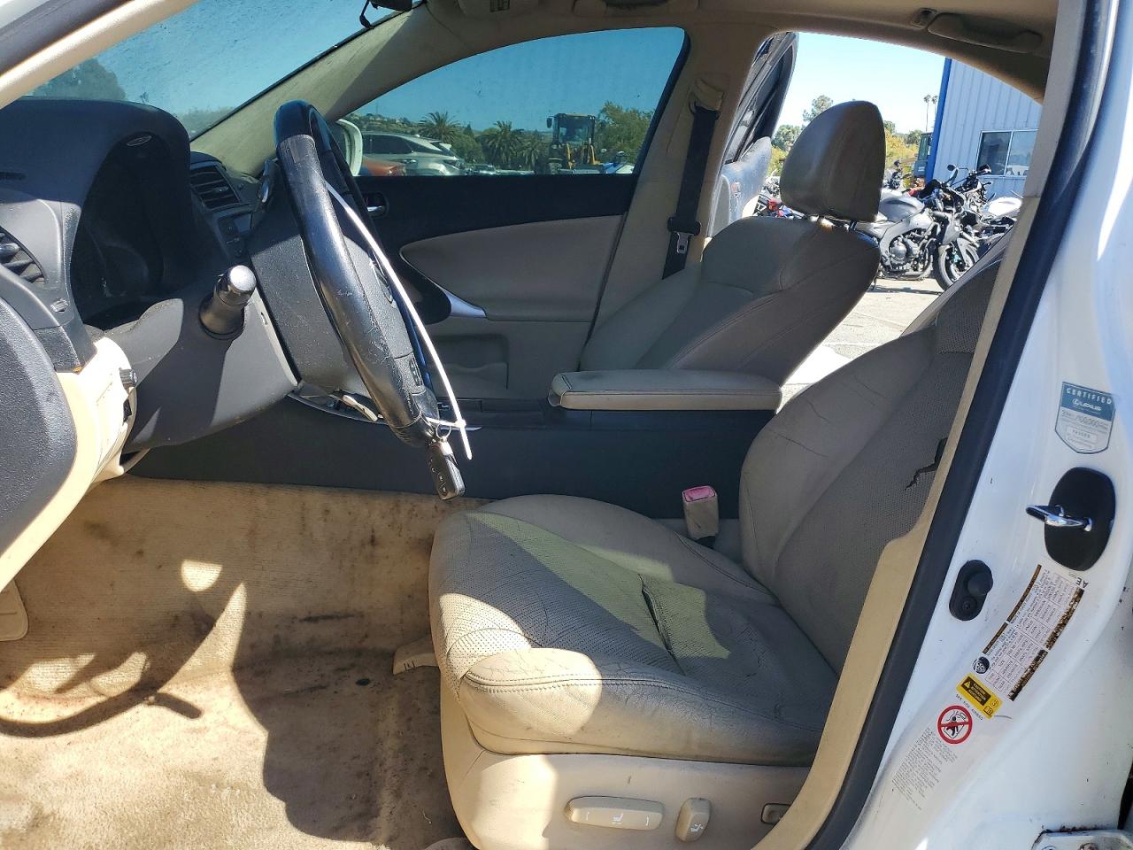 2007 Lexus Is 250 White vin: JTHBK262272030993