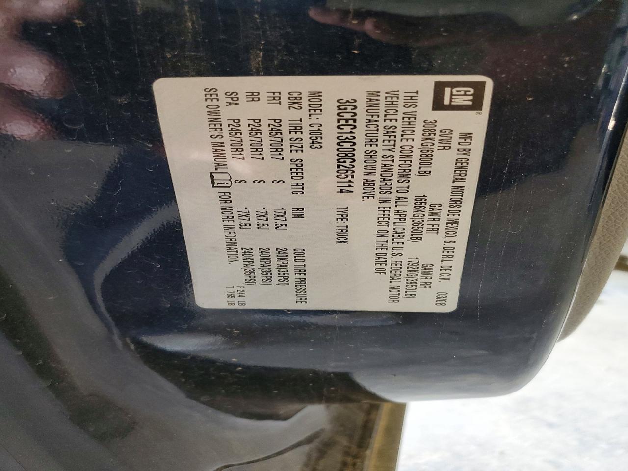 2008 Chevrolet Silverado C1500 Blue vin: 3GCEC13C08G265114