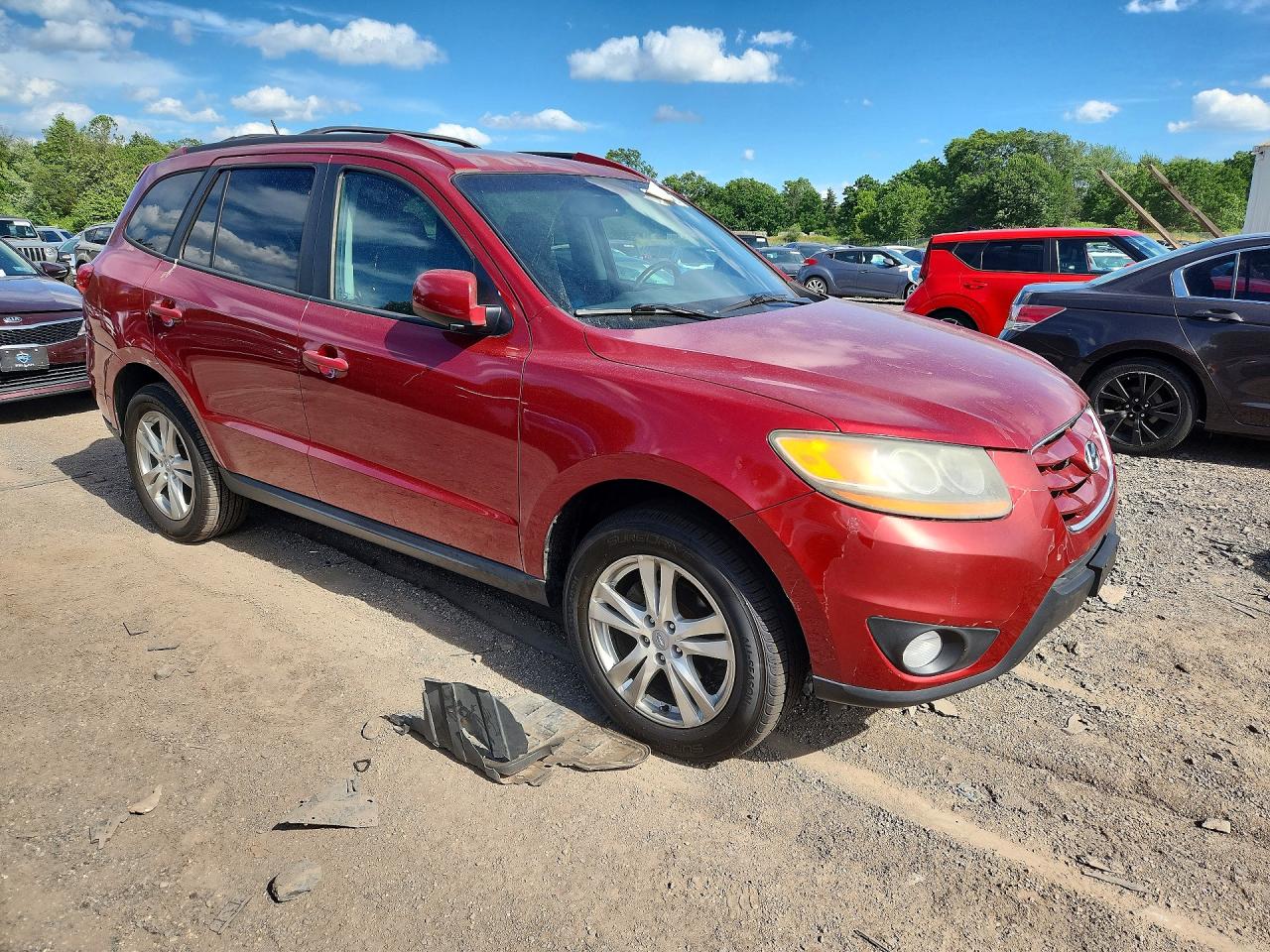 2011 Hyundai Santa Fe Se Красный vin: 5XYZHDAG3BG003815