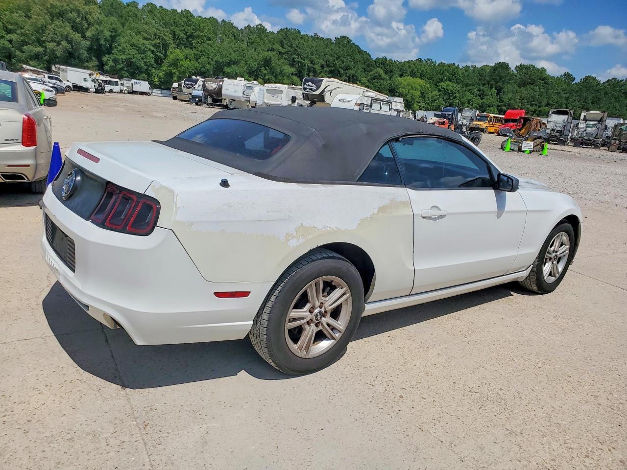 2014 Ford Mustang White vin: 1ZVBP8EM7E5215722