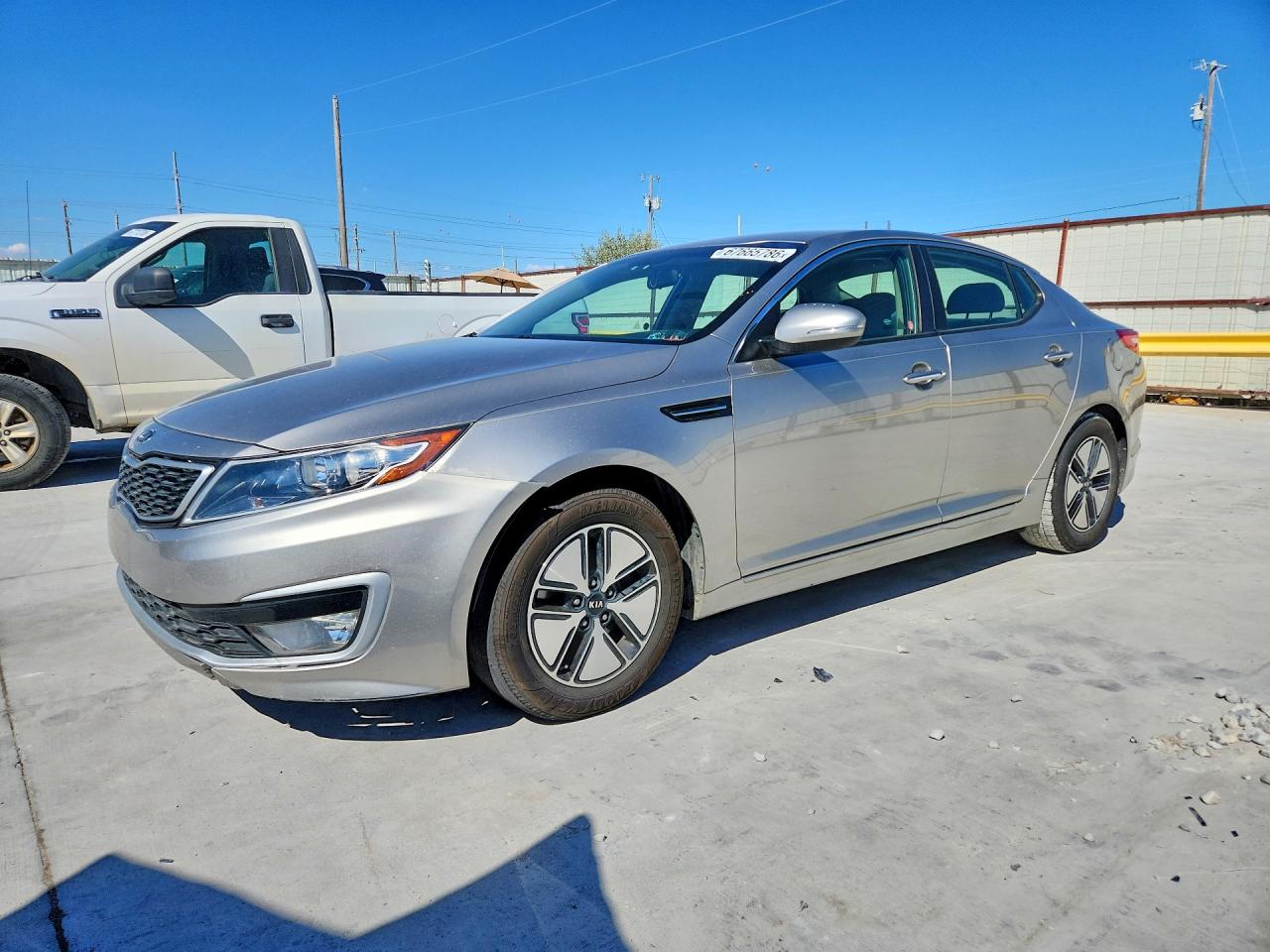 2012 Kia Optima Hybrid Silver vin: KNAGM4AD0C5011516