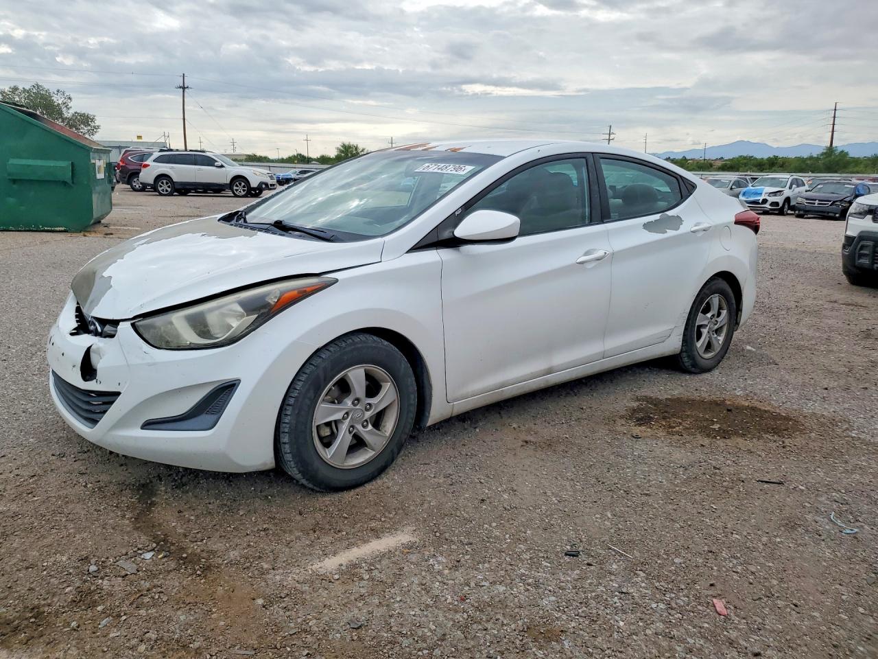 2015 Hyundai Elantra Se White vin: 5NPDH4AEXFH563693