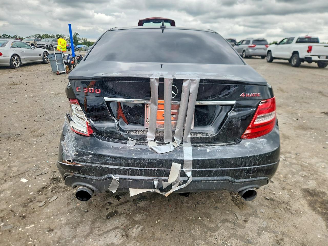2013 Mercedes-benz C 300 4matic Black vin: WDDGF8AB0DR301550