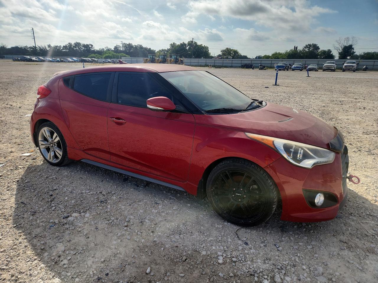 2015 Hyundai Veloster Turbo Red vin: KMHTC6AE6FU240698