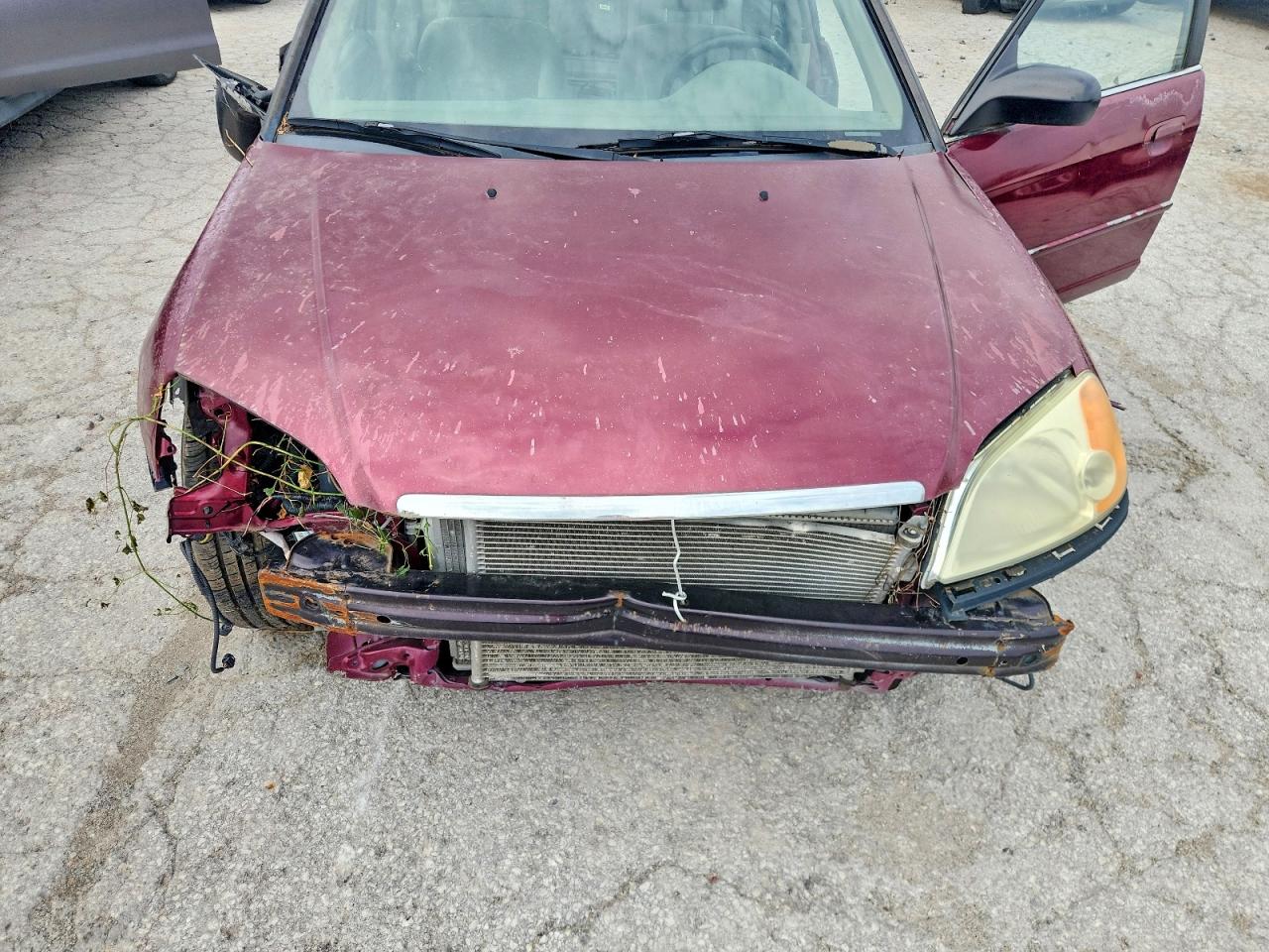 2002 Honda Civic Lx Темно-бордовый vin: 2HGES16672H520794