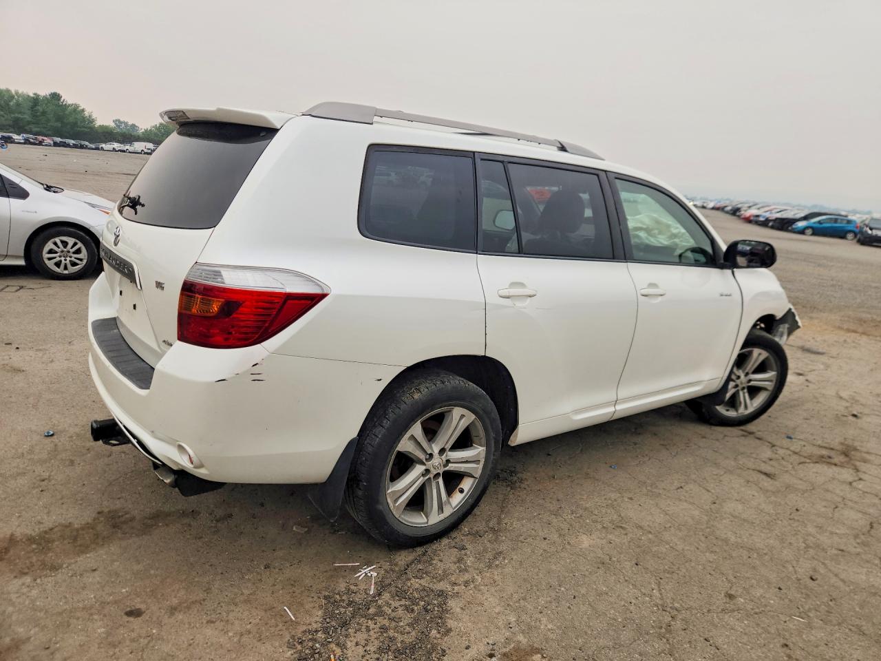 2008 Toyota Highlander Sport White vin: JTEES43A682037934