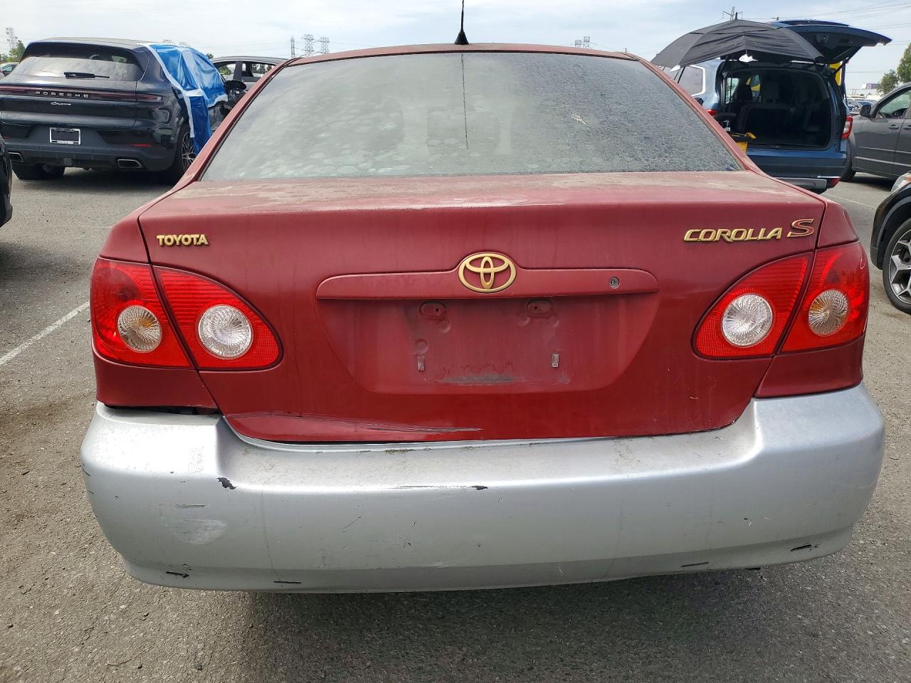 2006 Toyota Corolla S Red vin: 1NXBR32E96Z663802