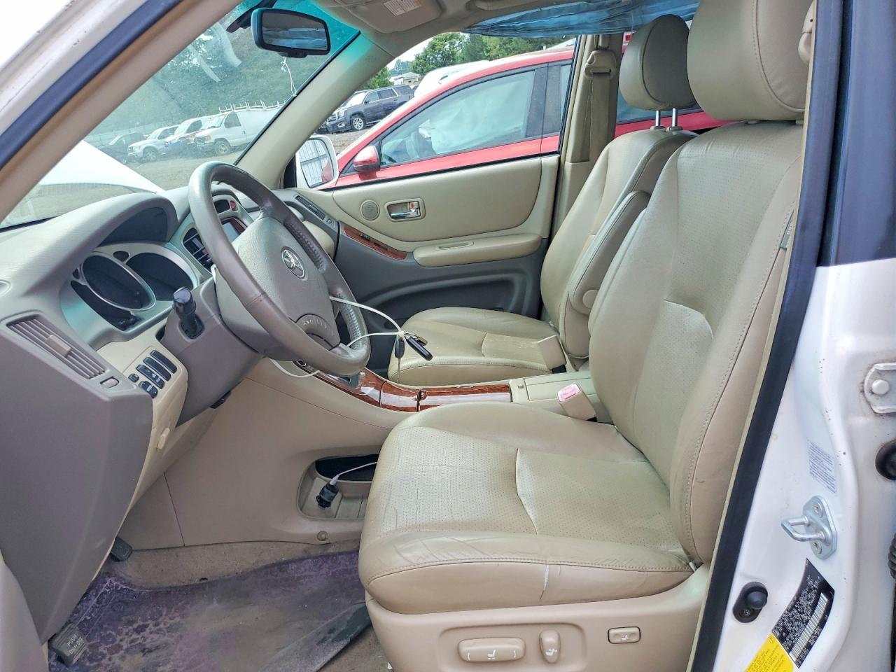 2007 Toyota Highlander Hybrid White vin: JTEHW21A870036819