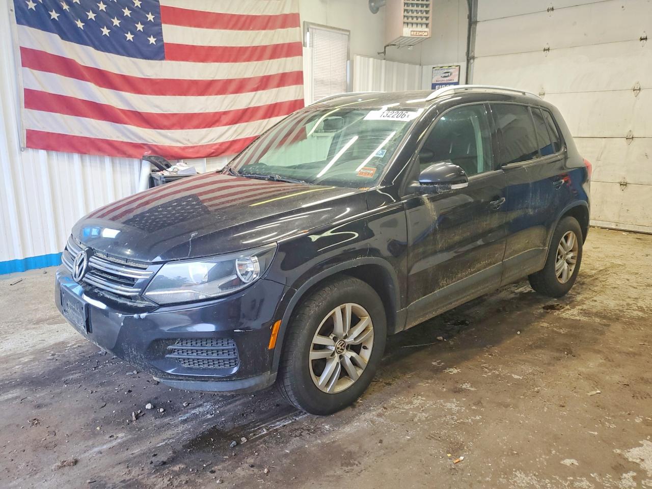 2014 Volkswagen Tiguan S Black vin: WVGBV3AX2EW596073