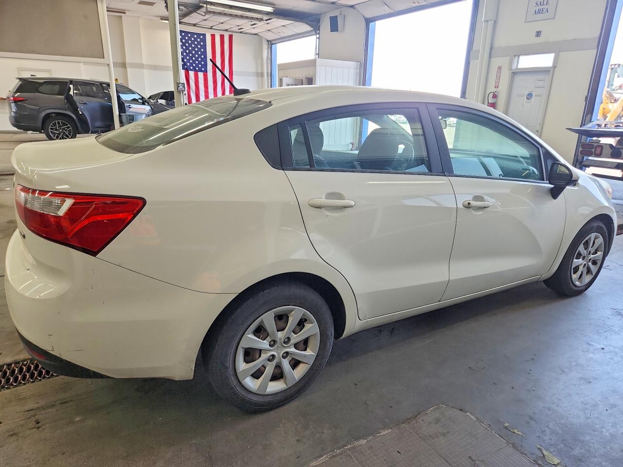 2012 Kia Rio Lx White vin: KNADM4A30C6033584