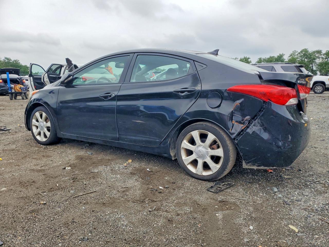 2012 Hyundai Elantra Limited Black vin: KMHDH4AE6CU273951