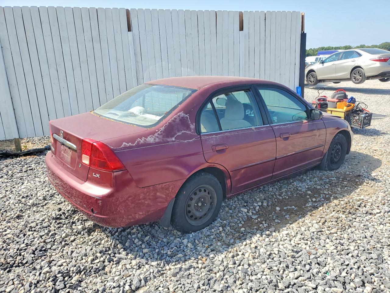 2002 Honda Civic Lx Бордовый vin: 2HGES16522H599055