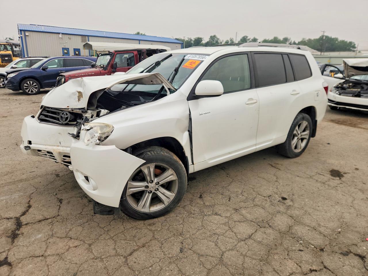 2008 Toyota Highlander Sport White vin: JTEES43A682037934