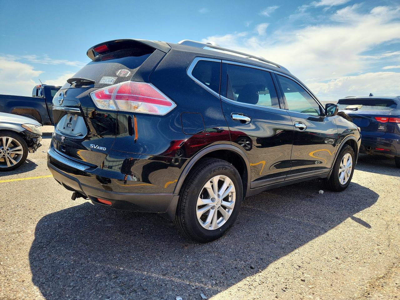 2015 Nissan Rogue Sv Черный vin: KNMAT2MV5FP539176