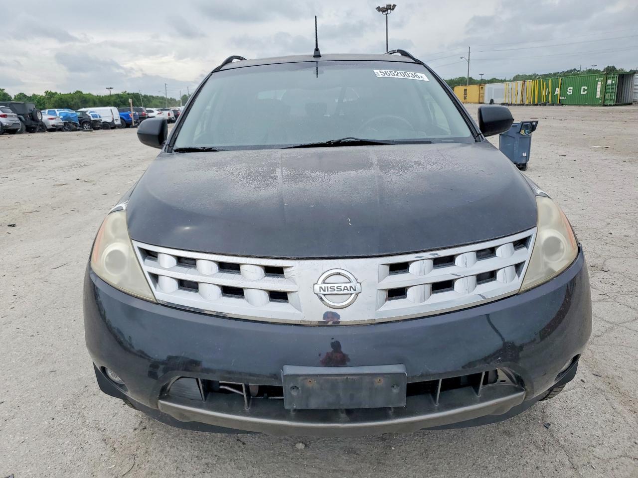 2004 Nissan Murano Sl Black vin: JN8AZ08W34W304692