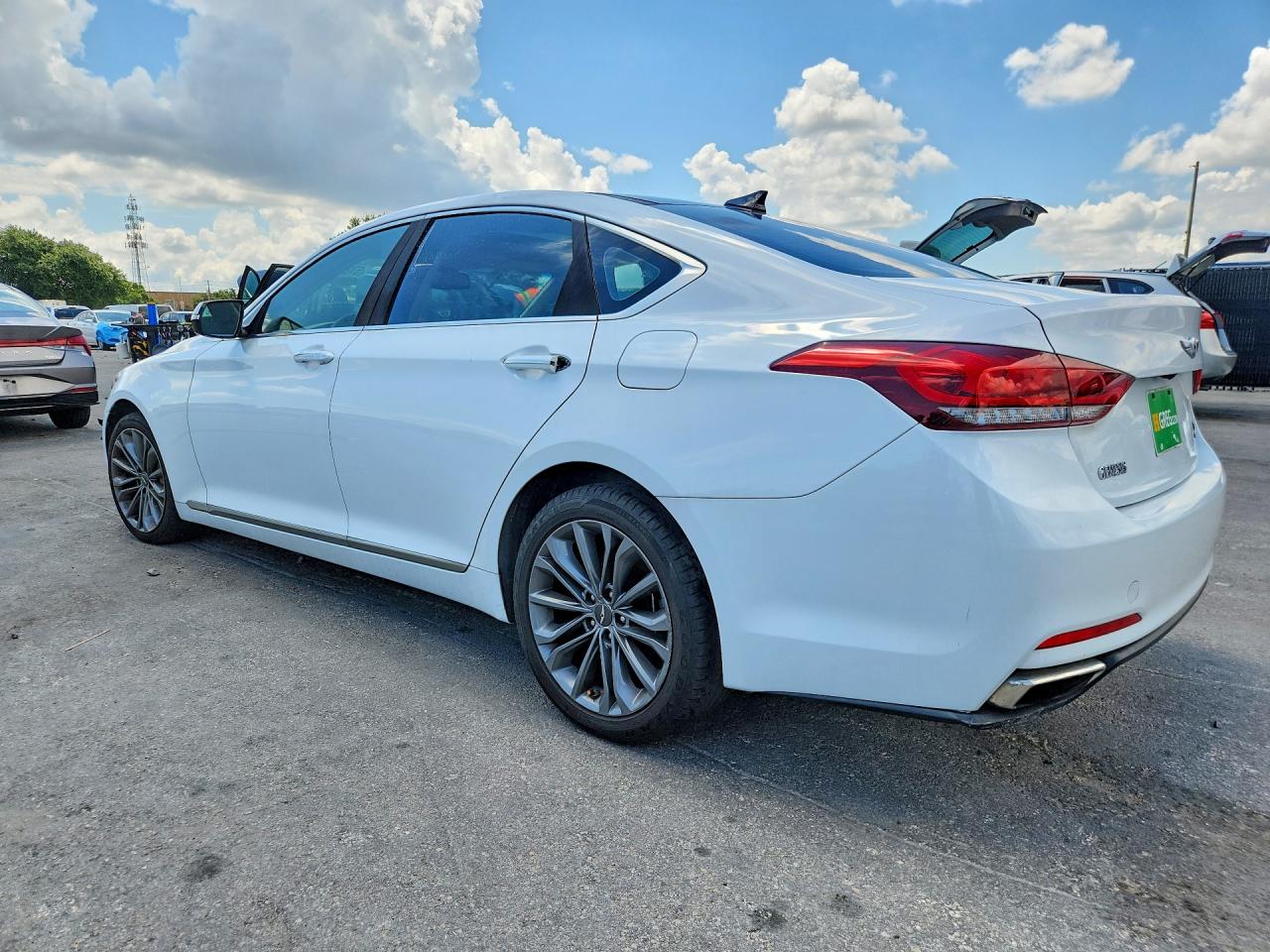 2015 Hyundai Genesis 3.8l White vin: KMHGN4JE2FU033824