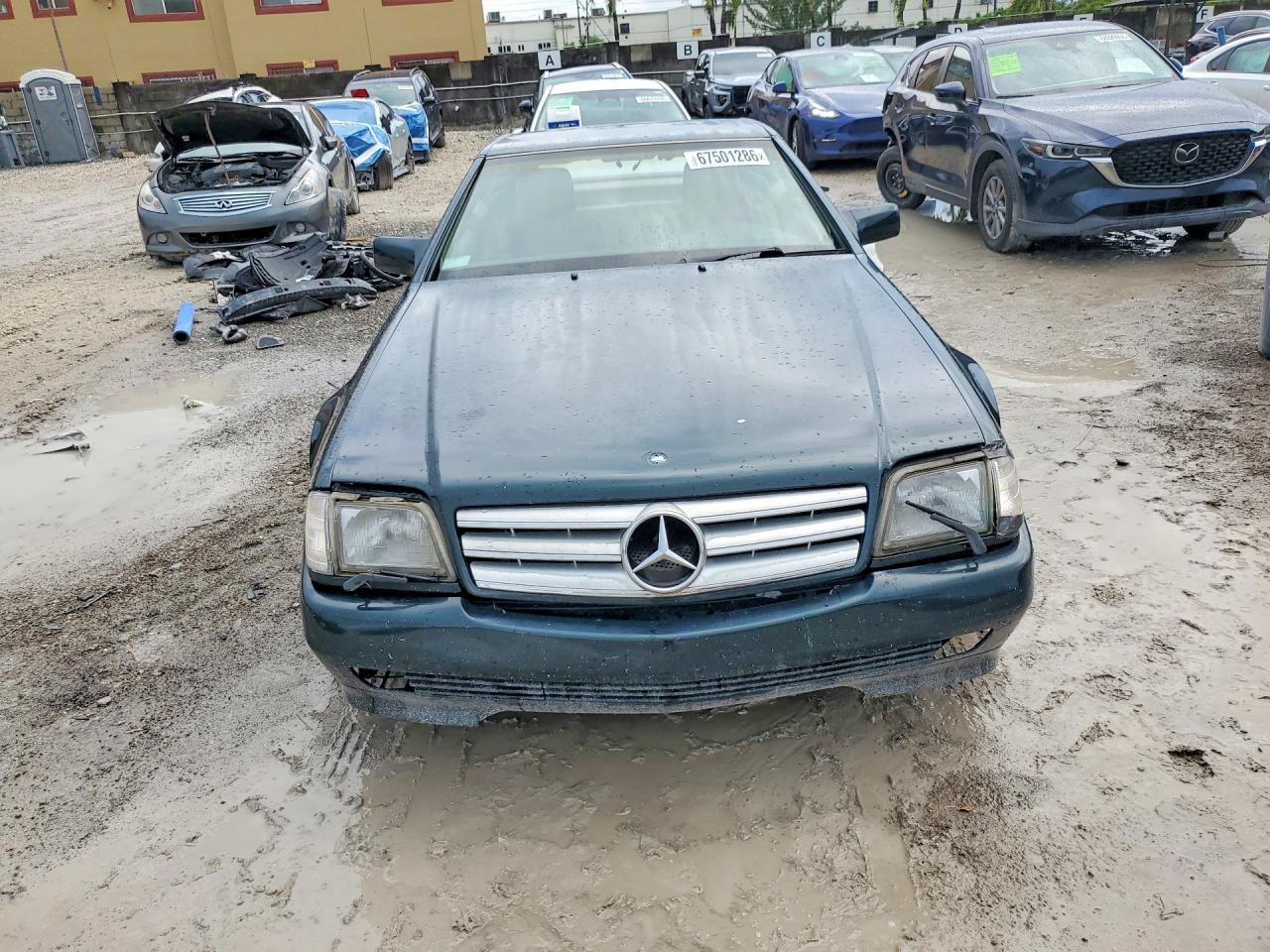 1995 Mercedes-benz Sl 500 Green vin: WDBFA67E9SF107252