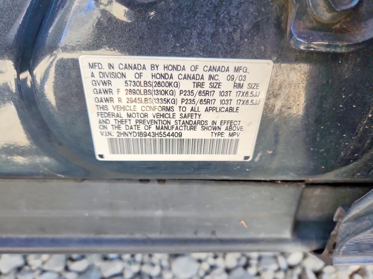 2003 Acura Mdx Touring Gray vin: 2HNYD18943H554409