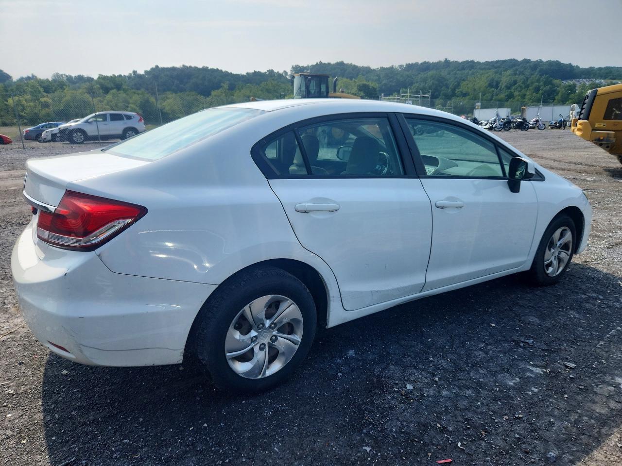 2013 Honda Civic Lx White vin: 19XFB2F57DE287661