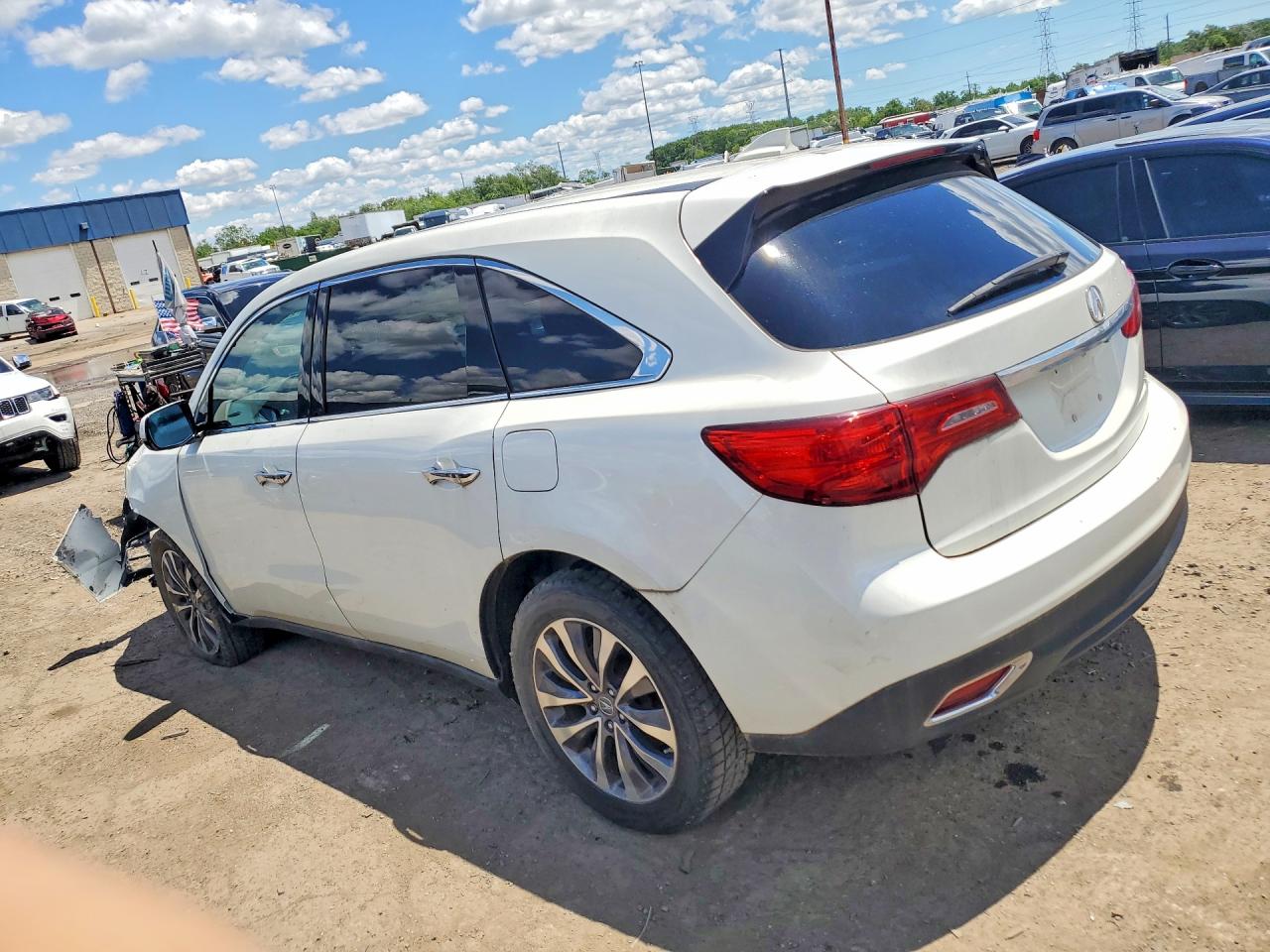 2015 Acura Mdx Technology White vin: 5FRYD4H4XFB021730