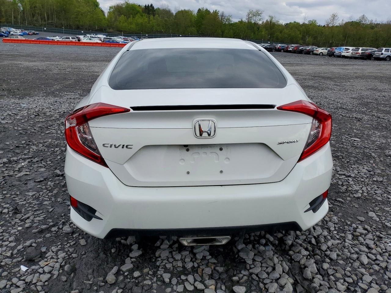 2019 Honda Civic Sport White vin: 2HGFC2E88KH538442
