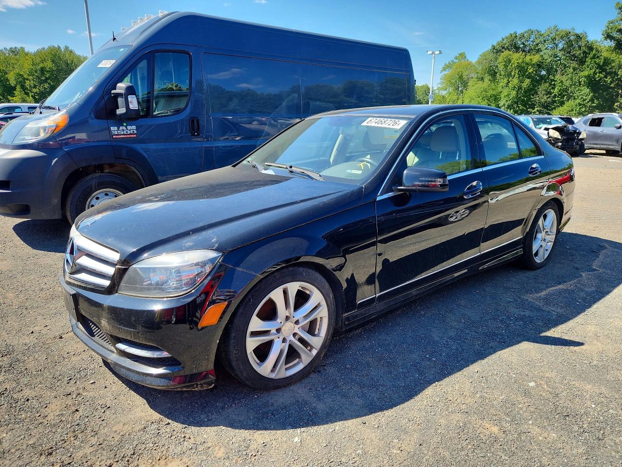 2011 Mercedes-benz C 300 4matic Black vin: WDDGF8BB9BR186734
