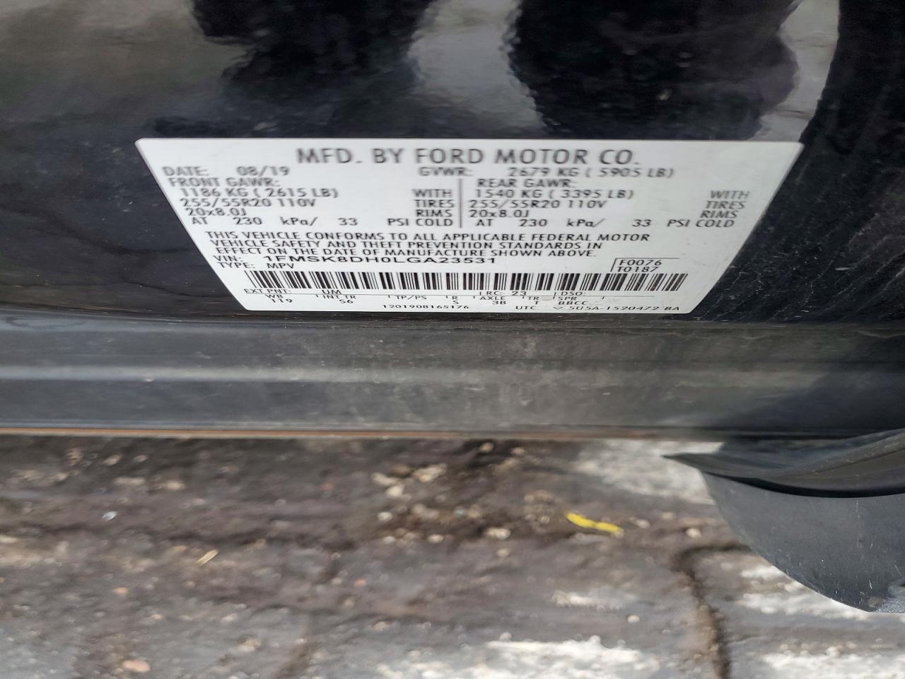 2020 Ford Explorer Xlt Black vin: 1FMSK8DH0LGA23531