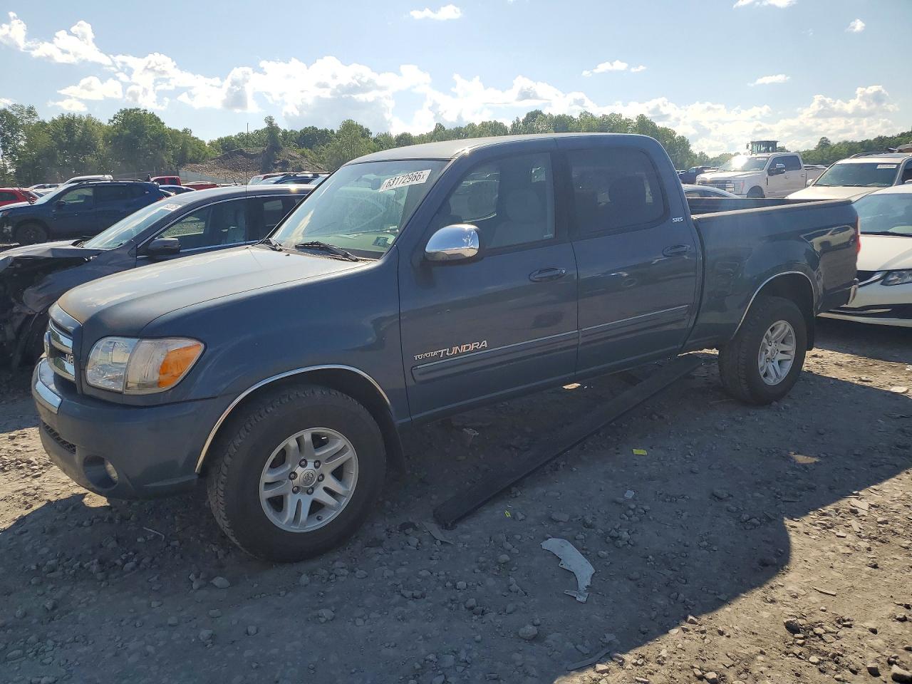 2005 Toyota Tundra Double Cab Sr5 Blue vin: 5TBDT44165S494428