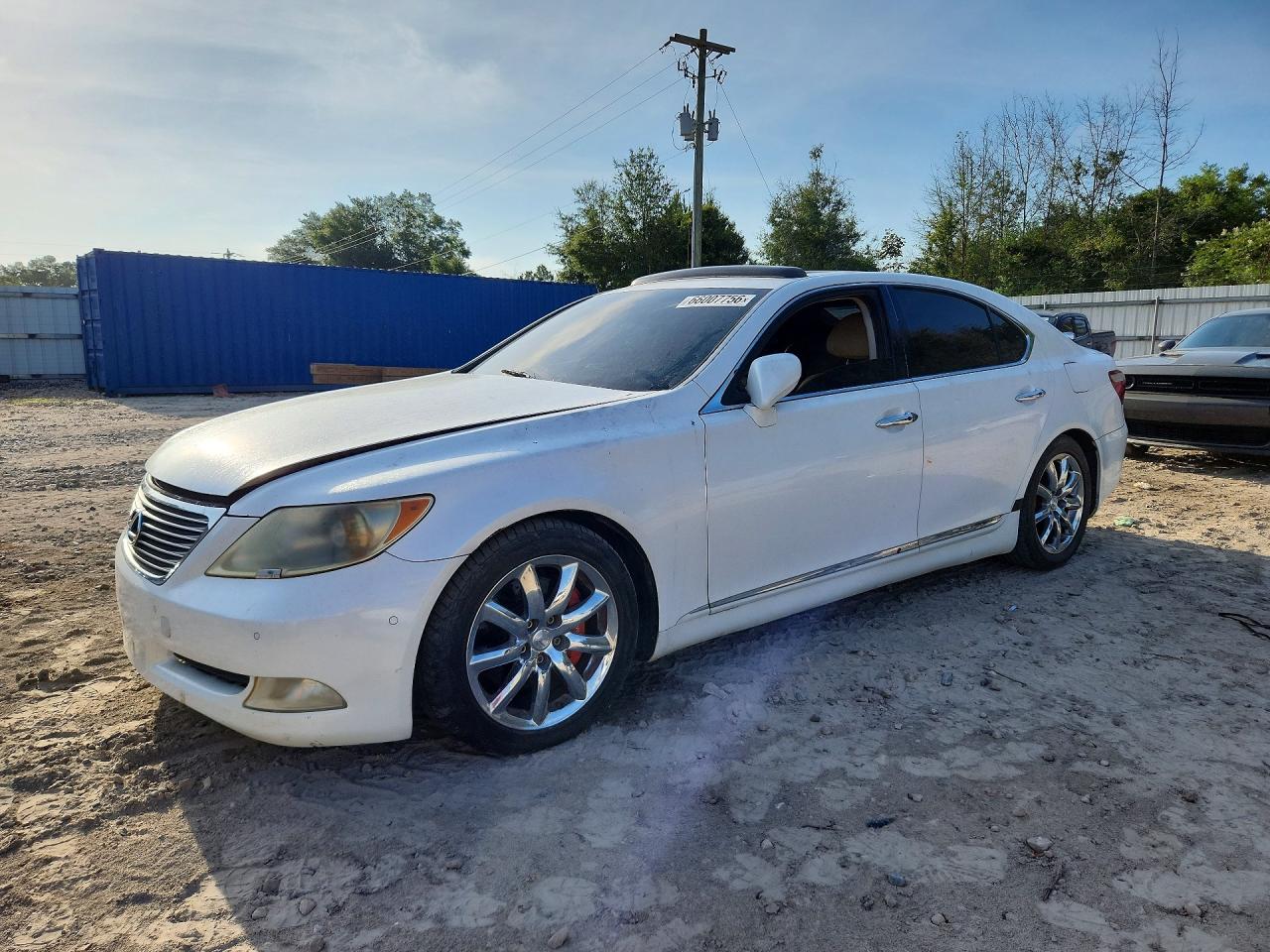 2007 Lexus Ls 460 White vin: JTHBL46F375018376