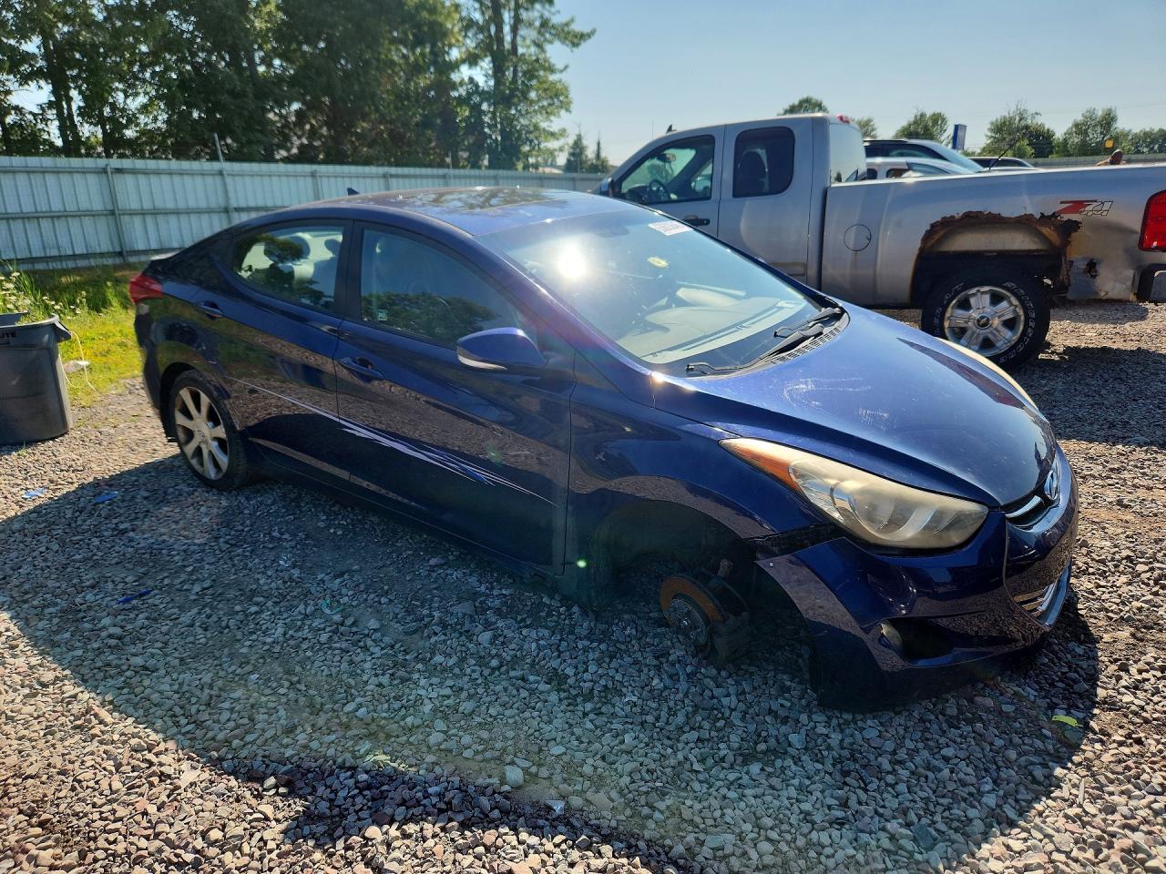 2013 Hyundai Elantra Limited Blue vin: 5NPDH4AE9DH249370