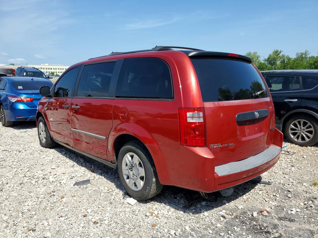 2008 Dodge Grand Caravan Se Red vin: 1D8HN44H08B135699