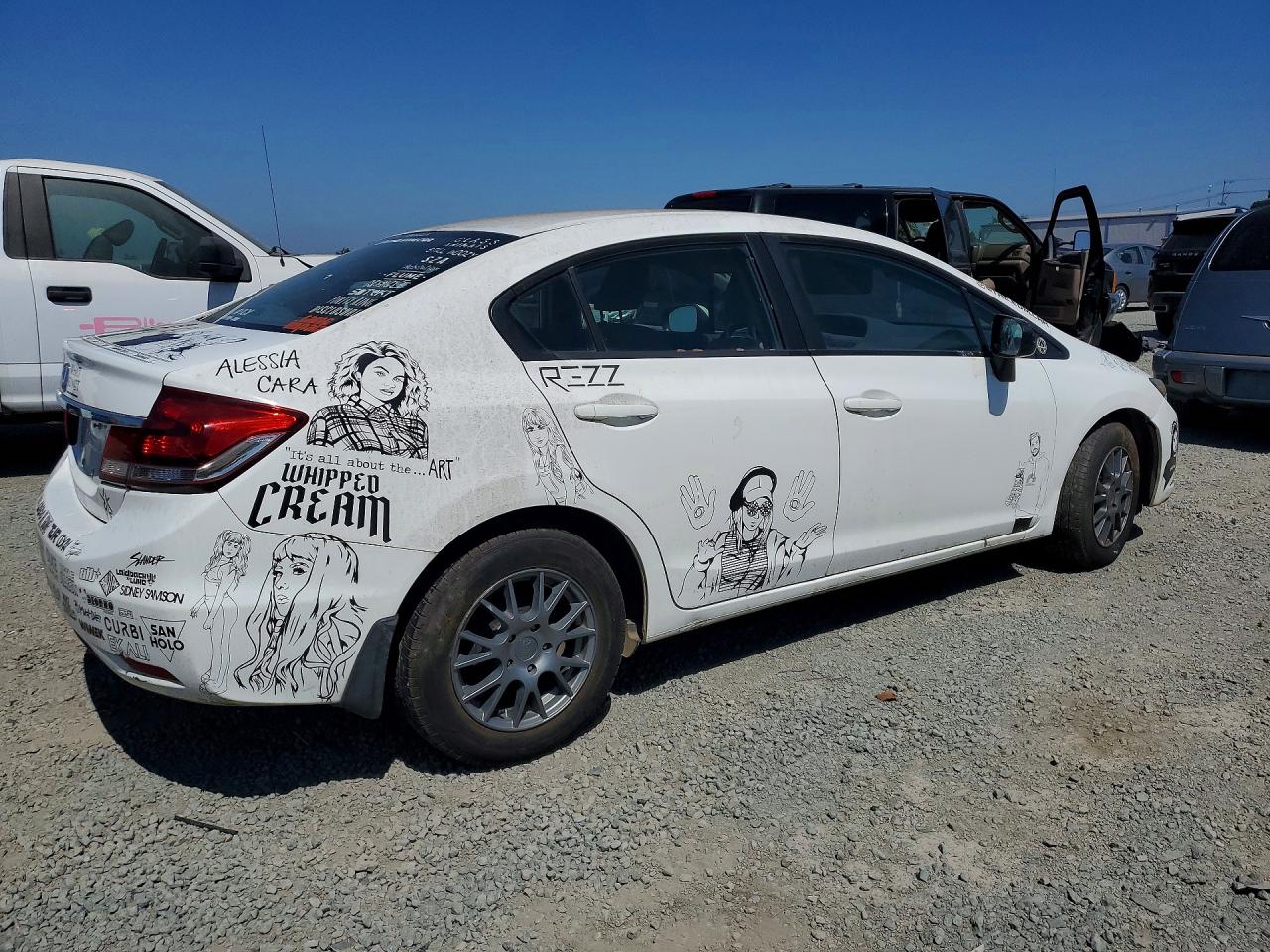 2015 Honda Civic Lx Белый vin: 2HGFB2F5XFH558513