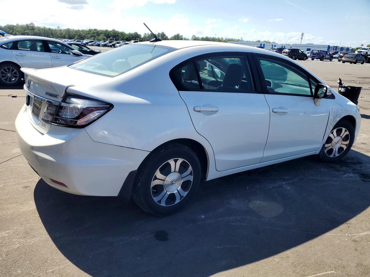 2013 Honda Civic Hybrid L White vin: 19XFB4F37DE002581