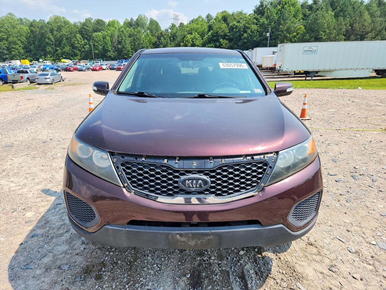 2012 Kia Sorento Lx Maroon vin: 5XYKT4A15CG286621