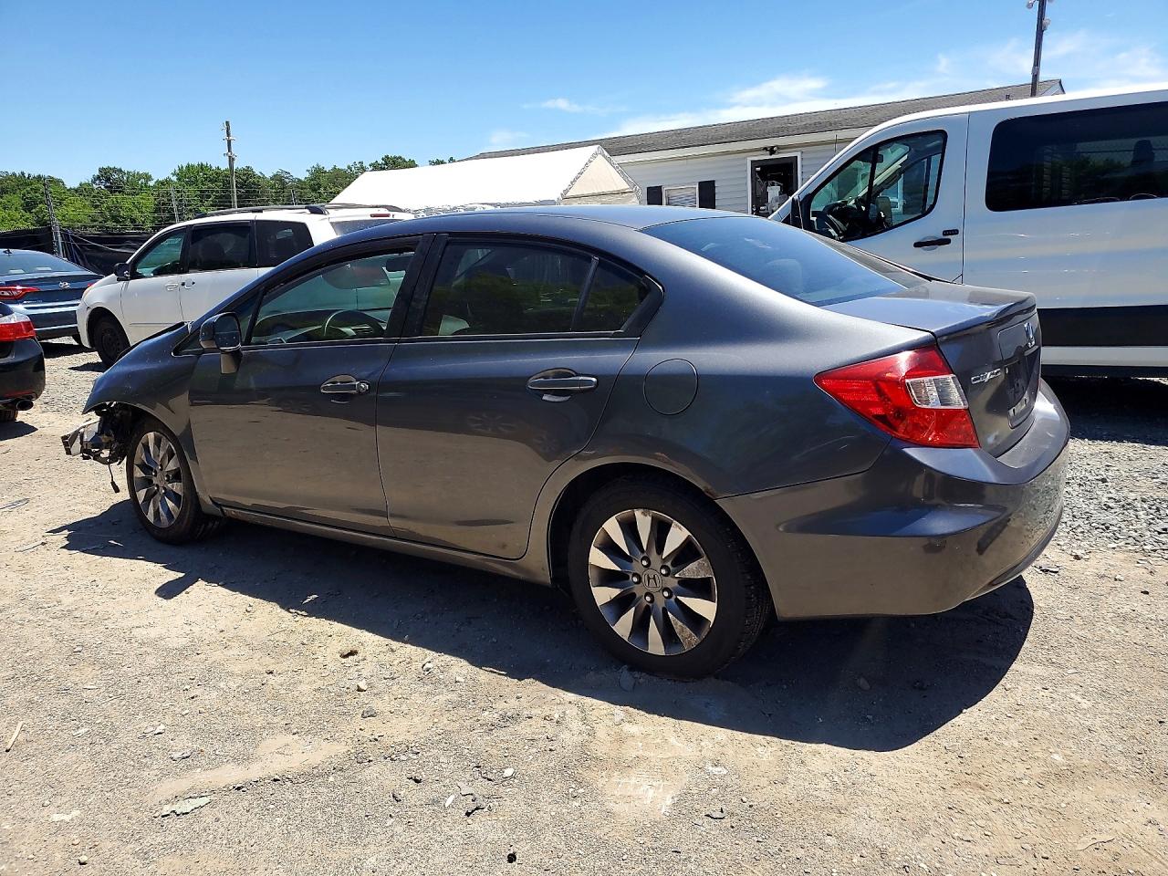 2012 Honda Civic Lx Gray vin: 2HGFB2F50CH313344