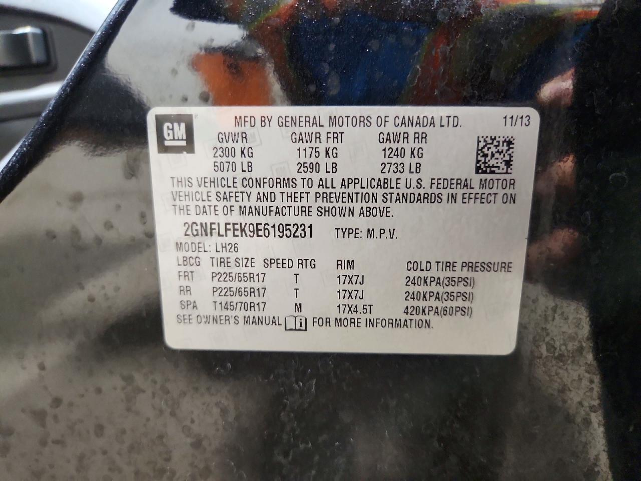 2014 Chevrolet Equinox Lt Черный vin: 2GNFLFEK9E6195231