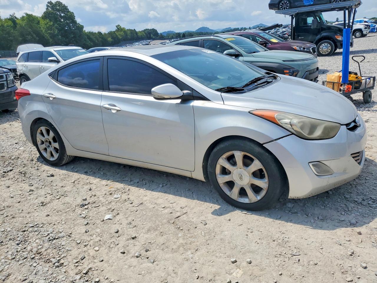 2012 Hyundai Elantra Limited Silver vin: KMHDH4AE6CU281631