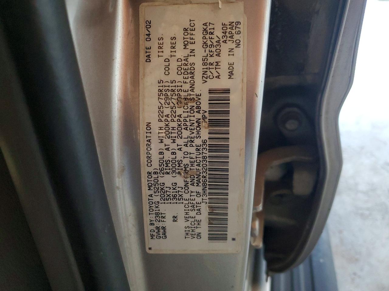 2002 Toyota 4runner Sr5 Silver vin: JT3HN86R320387336