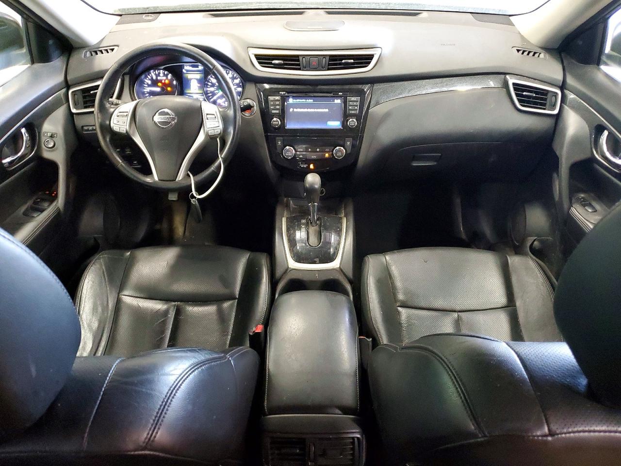 2015 Nissan Rogue Sl Blue vin: 5N1AT2MV3FC789650