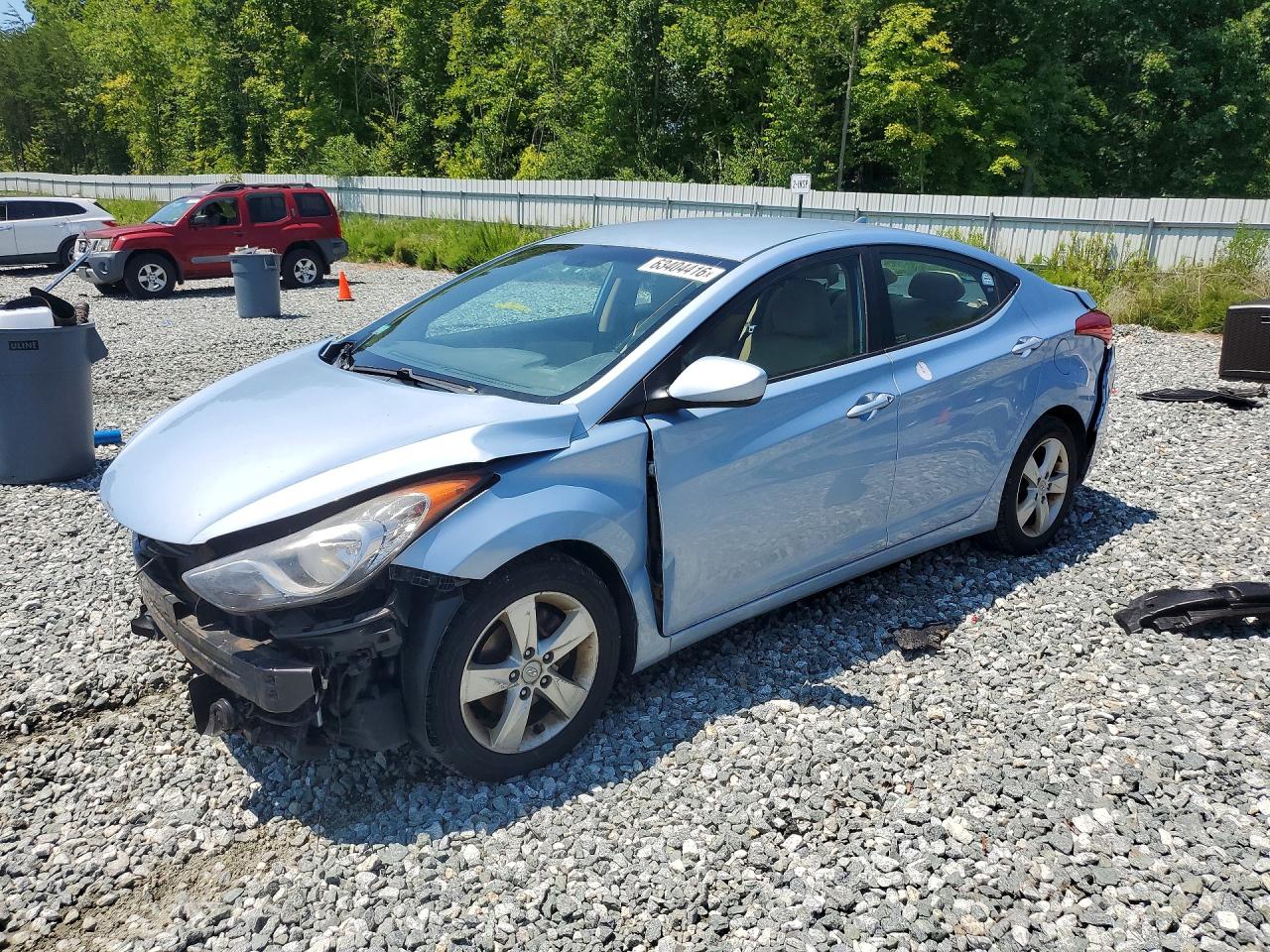 2012 Hyundai Elantra Gls Blue vin: KMHDH4AE6CU232624