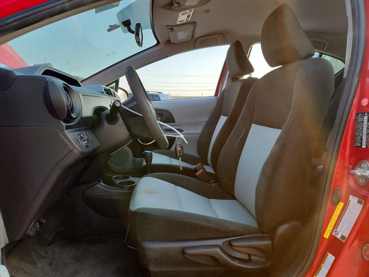2012 Toyota Prius C Two Red vin: JTDKDTB31C1503220