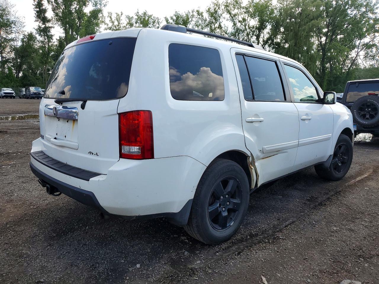 2009 Honda Pilot Exl White vin: 5FNYF48619B012609