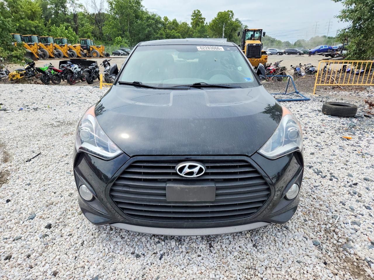 2013 Hyundai Veloster Turbo Black vin: KMHTC6AE8DU126117