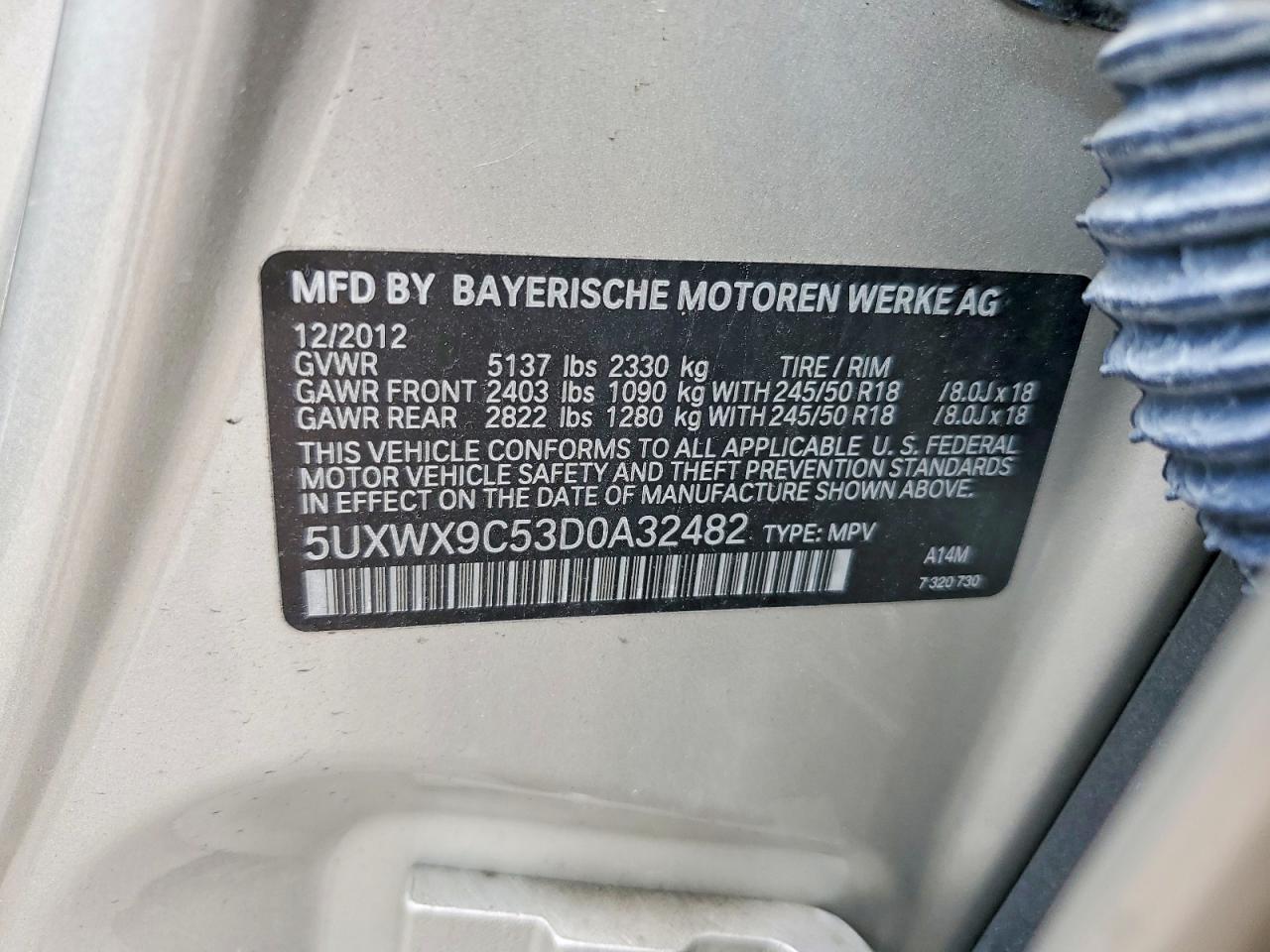 2013 Bmw X3 Xdrive28i Silver vin: 5UXWX9C53D0A32482
