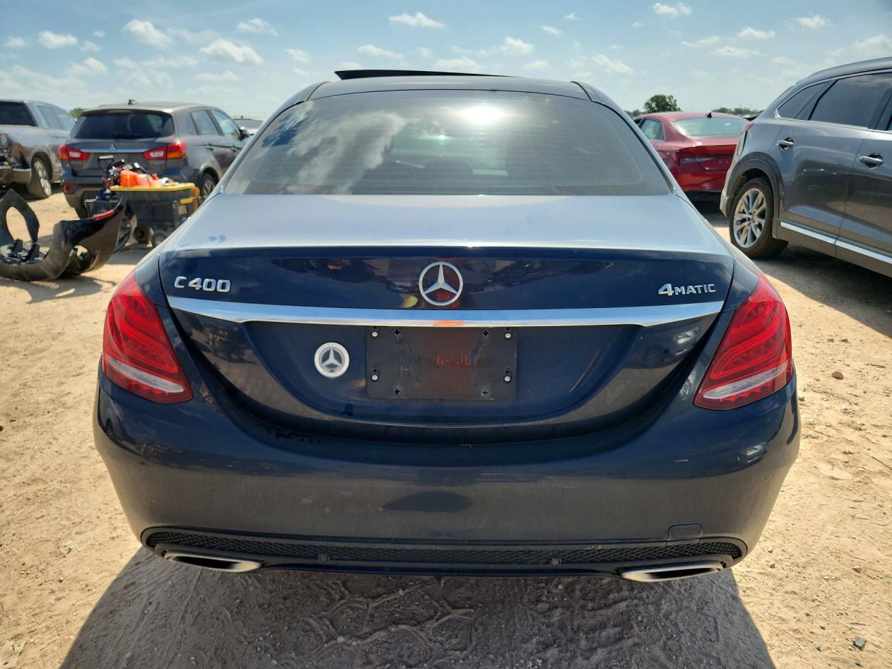 2015 Mercedes-benz C 400 4matic Синий vin: 55SWF6GB9FU009291