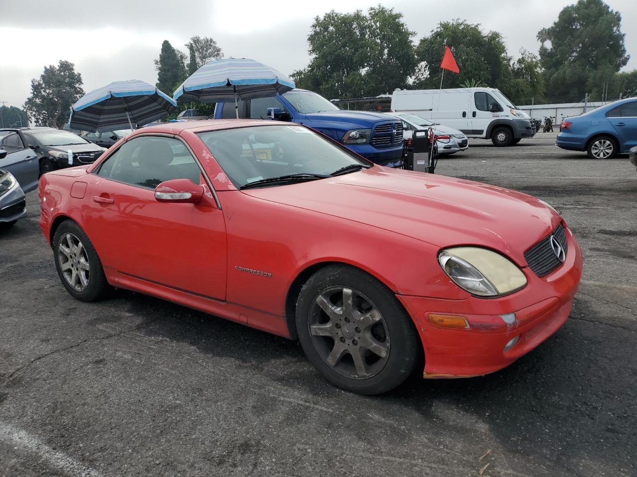 2004 Mercedes-benz Slk 230 Kompressor Red vin: WDBKK49FX4F300311